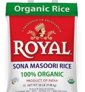 Royal Organic Sonamasoori Rice 20 Lb