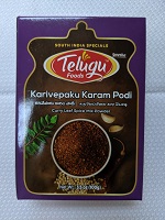 Telugu Pickle Karivepaku Powder (Curry Leaves Spice Mix) 100 Gm – Shresta  Indian Grocery