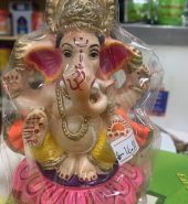 Ganesh Idol7-6inch color Eco-Friendly(Dissolves in 45mins)