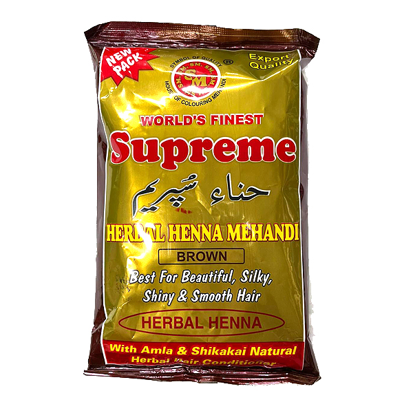 Supreme Mehandi Henna Powder Brown 150 Gms – Shresta Indian Grocery