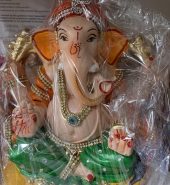 Ganesh idol 10inch Eco-Friendly(Dissolves in 45mins)
